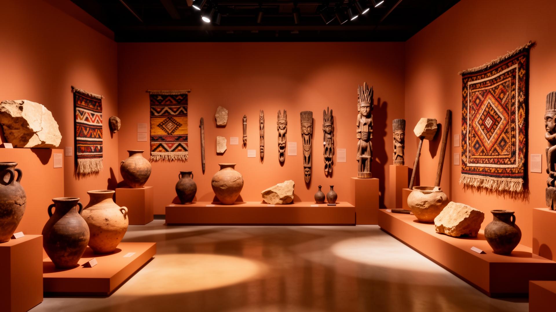 Somali heritage artifacts in museum setting